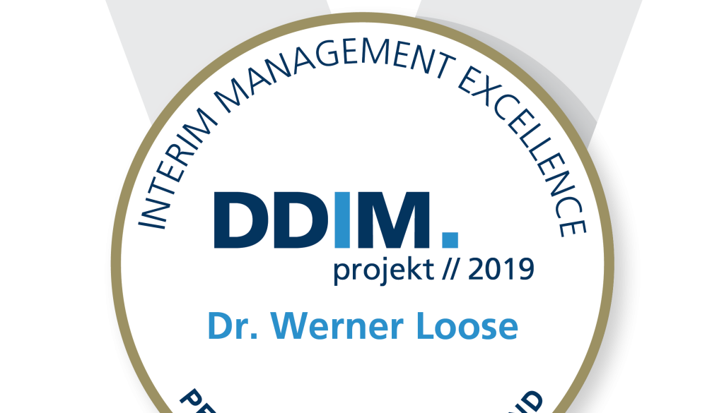 DDIM Kongress Award 2019 gold Dr Werner Loose