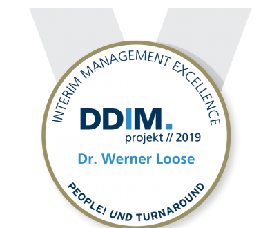 DDIM Kongress Award 2019 gold Dr Werner Loose